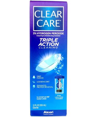 Clear Care Cleaning and Disinfecting Solution 12 oz