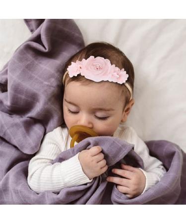 Sjbautyo 3-Piece Baby Hair Band Set | Flower Elastic Hair Jewelry for Newborns & Toddlers | Soft Headbands for Baby Girls - Buy Online on GoSupps.com