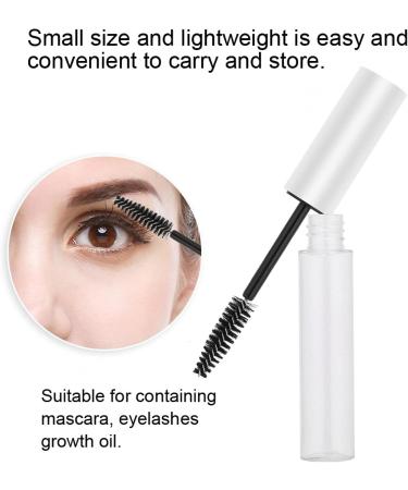 Tube de Mascara Vide avec Baguette pour Cils Contenant de cr me Vide Durable Non Toxique respectueux de l'environnement Bouteille l g re de Petite Taille 5 Couleurs 10 ML(Couverture Blanche) - Buy Online on GoSupps.com