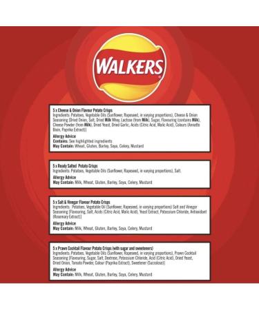 Walkers Crisps Snack Variety Box Pack Of 60 + Walkers Classic Variety Multipack Crisps Pack Of 20x25g (Total 80 Pack) Boxed Treatz - Buy Online on GoSupps.com