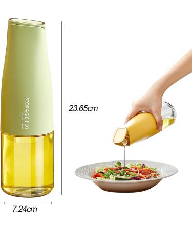 TYPZSS 17oz Auto Flip Kitchen Oil Bottles For Olive Oil And Vinegar By Glass And Silicone High Appearance Level Single-Handed Grab Oil Bottle Gift (White) - Buy Online on GoSupps.com