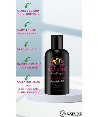 Buy Blu Me Away Lace Wig & Holding Gel - Strong Hold Glueless & Gentle on Skin (2 OZ) for Lace Wigs & Toupees - International Shipping - Buy Online on GoSupps.com