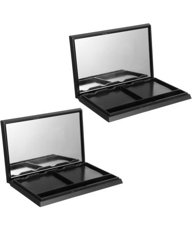 Palette de Fards Paupi res Magn tique Vide 2 Compartiments Mat Noir avec Miroir Rechargeable et Personnalisable Organisateur Maquillage Compact pour Voyage et - Buy Online on GoSupps.com