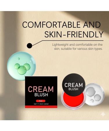  HNYXEQJL Set of 3 multi-purpose red and cream blushes for everyday and special occasion makeup. - Buy Online on GoSupps.com