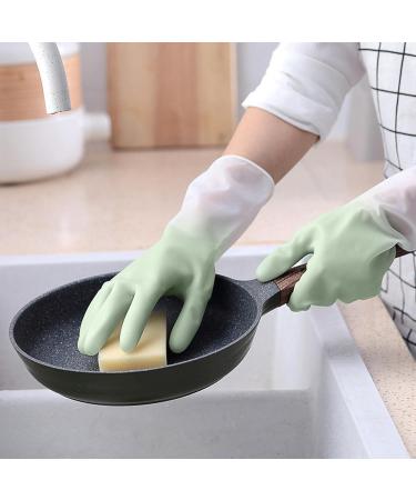 Kitchen Dishwashing Gloves Dishwashing Cleaning Gloves Waterproof Household Rubber Dishwashing Cleaning Gloves for Dishesand Household Chores - Buy Online on GoSupps.com