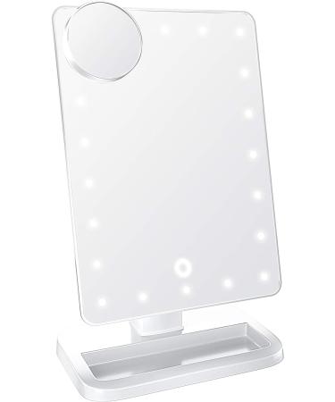 Impressions Touch XL Dimmable LED Makeup Mirror with Bluetooth and 5X Magnification (White) - Buy Online on GoSupps.com