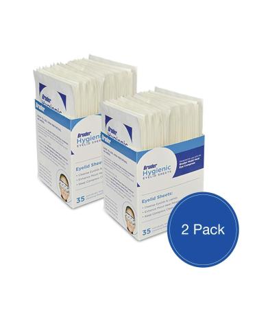 Bruder Hygienic Eyelid Cleansing Sheets Micro Fine 35 Count Box (Pack of 2) - Individually Wrapped Untreated Sheets - Buy Online on GoSupps.com