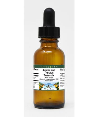 Jujube and Tribulus Terrestris Glycerite Liquid Extract (1:5) - Mint Flavored (1 oz ZIN: 523660)