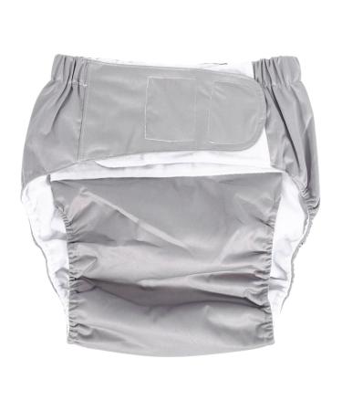 Adult Nappies - New Adult Washable Diaper Adjuatable Incontinent Care Cloth Diaper Breathable Nappy Pants Reusable Elderly Cloth Diaper Pants Personal Care(Gray)