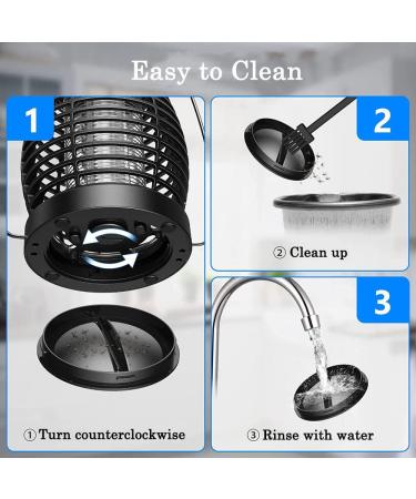 Solar Mosquito Zapper Cordless & Rechargeable Bug Zapper 3 in 1 Waterproof Bug Killer 4200V & 18W Electric Fly Trap Can Attract Gnats Up to 2100 Sq Ft for Camping Patio Yard Home - Buy Online on GoSupps.com