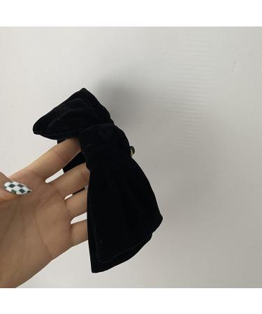 Dainty Black Velvet Knot Bow Turban Headband for Women - Wide Hairband for Yoga and Fashion - Buy Online on GoSupps.com