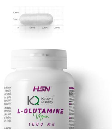HSN Kyowa Quality Glutamine Capsules | 180 Vegetable Capsules | 4g L-Glutamine Per Daily Serving | Pharmaceutical Grade | Non-GMO Vegan Gluten Free - Buy Online on GoSupps.com