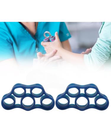 Finger Exerciser Finger Trainer Skinfriendly Soft Silicone Washable 2 Pieces Recovery Dark Blue 11lb - Buy Online on GoSupps.com