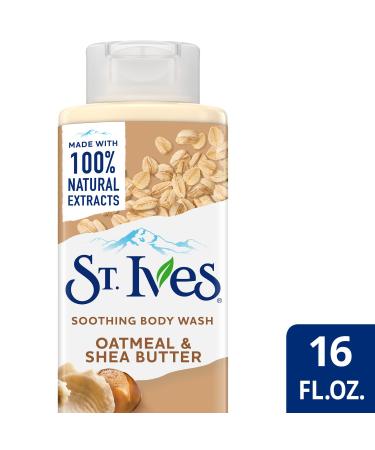 St. Ives Oatmeal & Shea Butter Body Wash 16 Oz - Pack of 6 | Plant-Based Cleansers & Natural Extracts for Soothing Moisturization - Buy Online on GoSupps.com