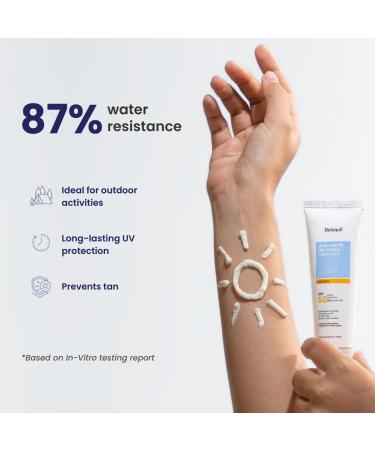 Requil's Ultra Matte Sunscreen SPF 50 PA++++ Water Resistant Non-Greasy No White Cast Non-Comedogenic Formula for All Skin Types 50g - Buy Online on GoSupps.com