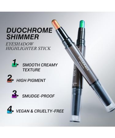 CHARMACY Multichrome 2-in-1 Cream Eyeshadow Stick - Waterproof Highlighter for Brighter Eyes - Vegan & Cruelty-Free (902) - Buy Online on GoSupps.com