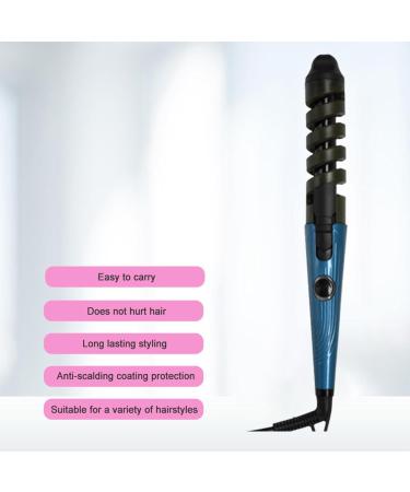 1 Inch Curling Iron - Instant Heat Hair Curler for All Hair Types - Blue Hair Waving Styling Wand - International Shipping Available - Buy Online on GoSupps.com
