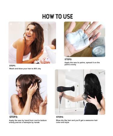SOVONCARE Black Temporary Hair Color Wax - 4.23 oz Hair Dye Cream for Men & Women | Ideal for Party Cosplay Halloween & Dates - Buy Online on GoSupps.com