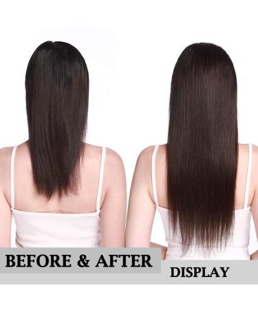 Shop 100% Remy Real Hair Clip-In Extensions - UK Fashion | Dark Brown 50cm 105g - 18 Clips - Buy Online on GoSupps.com