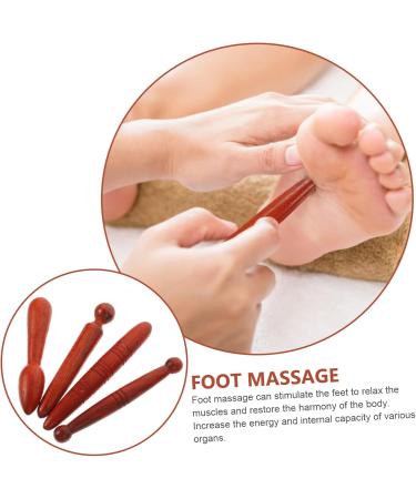 20 STK Healeved Acupuncture Stick & Acupressure Reflex Zone Socks - Wooden Foot Massage Tools for Spa Therapy - 12.5x1.5cm Set of 5 - Buy Online on GoSupps.com