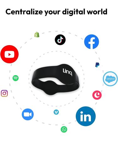 Linq Bracelet v3 - Smart NFC and QR Technology Band for Networking  Custom Links  Videos  and More (Black) - Buy Online on GoSupps.com