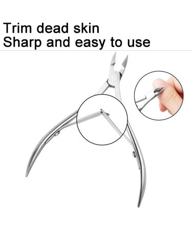 Olakin Set of 2 Stainless Steel Cuticle Nippers and Cutters with Pusher - Ideal for Manicure and Pedicure - Buy Online on GoSupps.com