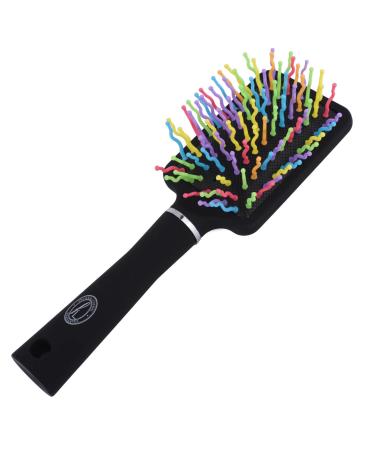 Detangling Hairbrush Premium Detangler Brush Removes Knots and Tangles - All Hair Types Including Hair Extensions - Best Brush/Comb for Women Girls Men & Boys - Use in Wet and Dry Hair Mini Rainbow