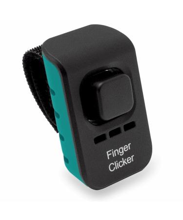 Educator Dog Training Finger Clicker with Audible Sound for Positive Reinforcement Behavior and Obedience Pet Trainer Teal
