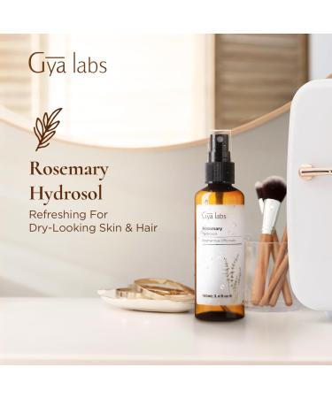 Gya Labs Rosemary Hydrosol - 3.4 Fl Oz - Face & Body Mist for Skin Toner & Hair Refresher - As Pillow, Room & Linen Spray for Fresh Scent - Buy Online on GoSupps.com
