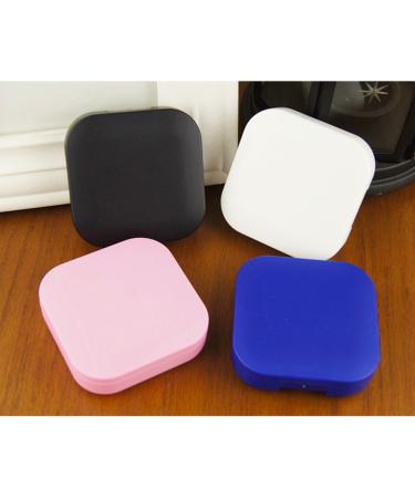 Portable Contact Lens Case Travel Kit - Adecco LLC | Mirror Bottle Tweezers | Blue - International Shipping Available - Buy Online on GoSupps.com