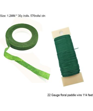 Woohome Floral Arrangement Tool Kit 3 Roll of 1/2 Inch Floral Tapes  1 Roll of 22 Gauge Floral Paddle Wire and 100 PCS Ball Head Pins for Wedding Bouquet DIY 5 - Buy Online on GoSupps.com