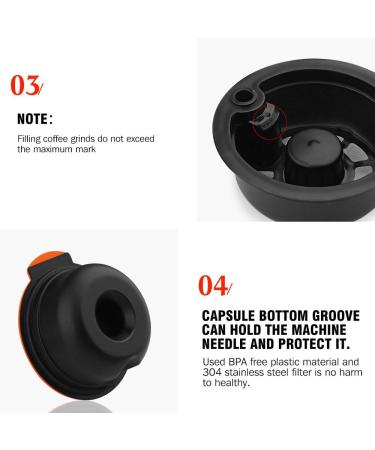 Refillable Coffee Capsules Stainless Steel Coffee Pods Compatible with Tassimo Machines - Buy Online on GoSupps.com