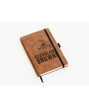 Rico Industries NFL Cleveland Browns Brown Laser Engraved Small Notepad Jounral/Notepad 8.25" x 5.25"- Office Accessory - Buy Online on GoSupps.com