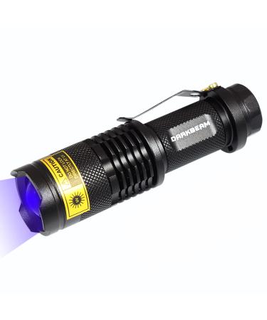 DARKBEAM UV 365nm Light Wood's lamp Blacklight Ultraviolet Flashlight LED Portable Mini Handheld Torch Detector for Dog Urine Pet Stains 370nm Anti-counterfeiting Identification, Resin Curing 365 SK68 UV Flashlight(1 pack)