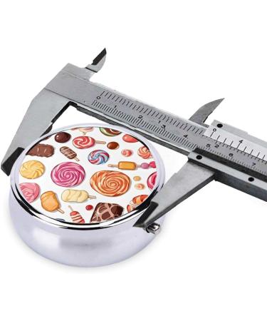 Colorful Mini Pill Box - Sweet Lollipop Cupcake Donut Design | 3 Compartment Travel Organizer | Portable Medicine Case for Home & Office - Buy Online on GoSupps.com