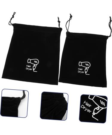 Baluue 4 Pcs Storage Bag Hair Dryer Travel Bag Hair Dryer Storage Pouch Travel Hair Tools Black Velvet - Buy Online on GoSupps.com