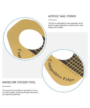 100pcs Manicure Sticker Tools - Double Thick Acrylic Nail Forms for Perfect Nail Art Tips - Buy Online on GoSupps.com