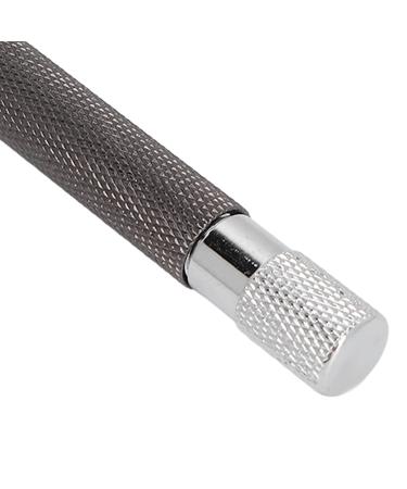 Old Style Razor Handle - Non-Slip Reusable Metal Razor for Travel (Black) | Premium Quality Shaving Tool - Buy Online on GoSupps.com