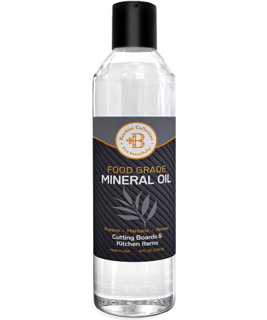 Food Grade Mineral Oil - Cutting Board Oil, Butcher Block Oil to Maintain Cutting Board, Wood Cutting Board Conditioner, Protects & Restores Wood, Bamboo, and Teak Cutting Boards and Utensils - 8 oz