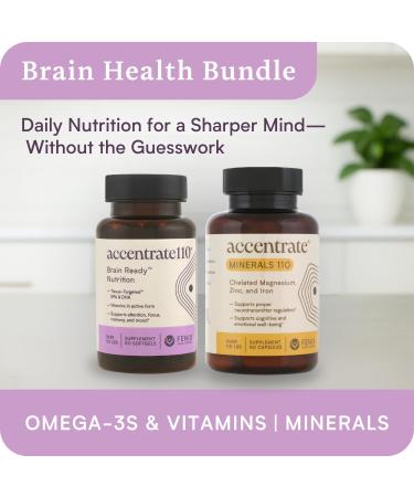 Accentrate110 - Focus Supplement - Methylated Vitamin B Complex with Omega 3 Fatty Acid Supplement - L-Methylfolate Vitamin B12 P-5-P Riboflavin VIT D 60 Softgels (1 Month Supply) Teen/Adult - Buy Online on GoSupps.com