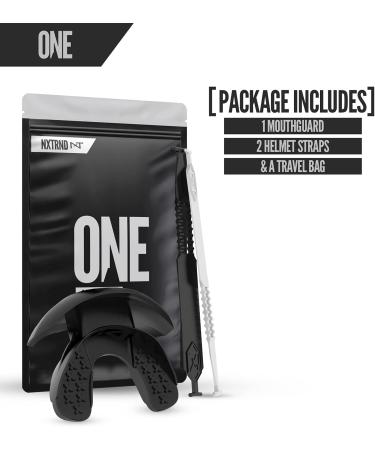 Nxtrnd One Football Mouth Guard for Youth & Adults - Black | Dual Straps, Braces Compatible - Buy Online on GoSupps.com