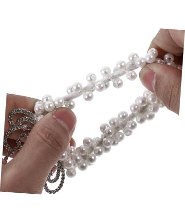 Ipetboom Hair Rope Hair Accessories for Girls Pearl Hair Tie Elastic Hair Tie Tiara Hair Ribbons Hair Ties for Girls Scrunchies for Girls Pearl Crown Hair Ties Pearl Beaded Hair Scrunchies - Buy Online on GoSupps.com