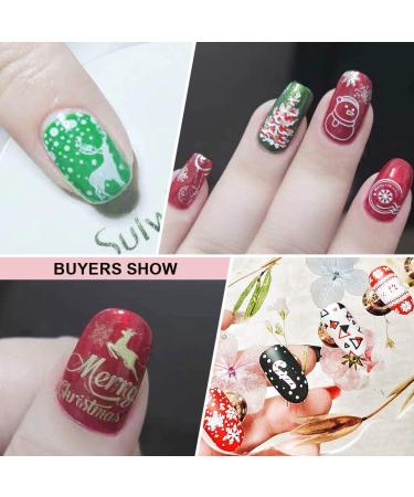 MRFOX Christmas Snow & Lightning Nail Art Stamp Board Set - DIY Stamping Template - Buy Online on GoSupps.com