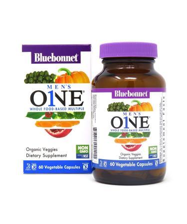 Bluebonnet Nutrition Men's ONE Whole Food-Based Multiple 60 Vegetable Capsules