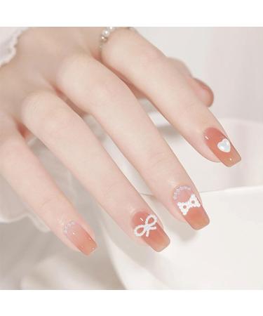 3D Pearl Nail Charms 500 Pcs - Love Heart Star Bow Nail Art Decorations for DIY Nail Design & Jewellery Making - Mixed-White - Buy Online on GoSupps.com