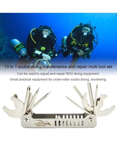 GEZICHTA 13-in-1 Stainless Steel Diving Repair Multi Tool for Scuba & Snorkeling - Buy Online on GoSupps.com