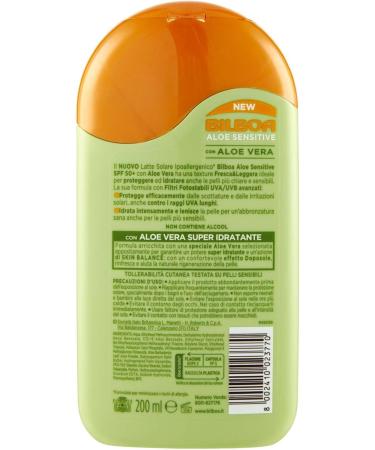  Bilboa Bilboa Aloe Sensitive Sunscreen Lotion SPF 50+ 200 ml 200 ml - Buy Online on GoSupps.com
