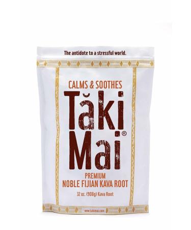 Taki Mai Premium Noble Fijian Kava Traditional Grind Root Powder 32 oz. 2 Pound (Pack of 1)