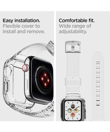 Spigen Liquid Crystal Pro Designed for Clear Apple Watch Band with Case Series SE2/6/SE/5/4 (40mm) - Crystal Clear - Buy Online on GoSupps.com