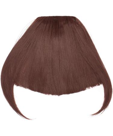 One Piece Hair Extensions Clip In Bangs Fake False Hair Piece Clip On Front Hair Bangs Fringe Cute - Medium Brown - Buy Online on GoSupps.com